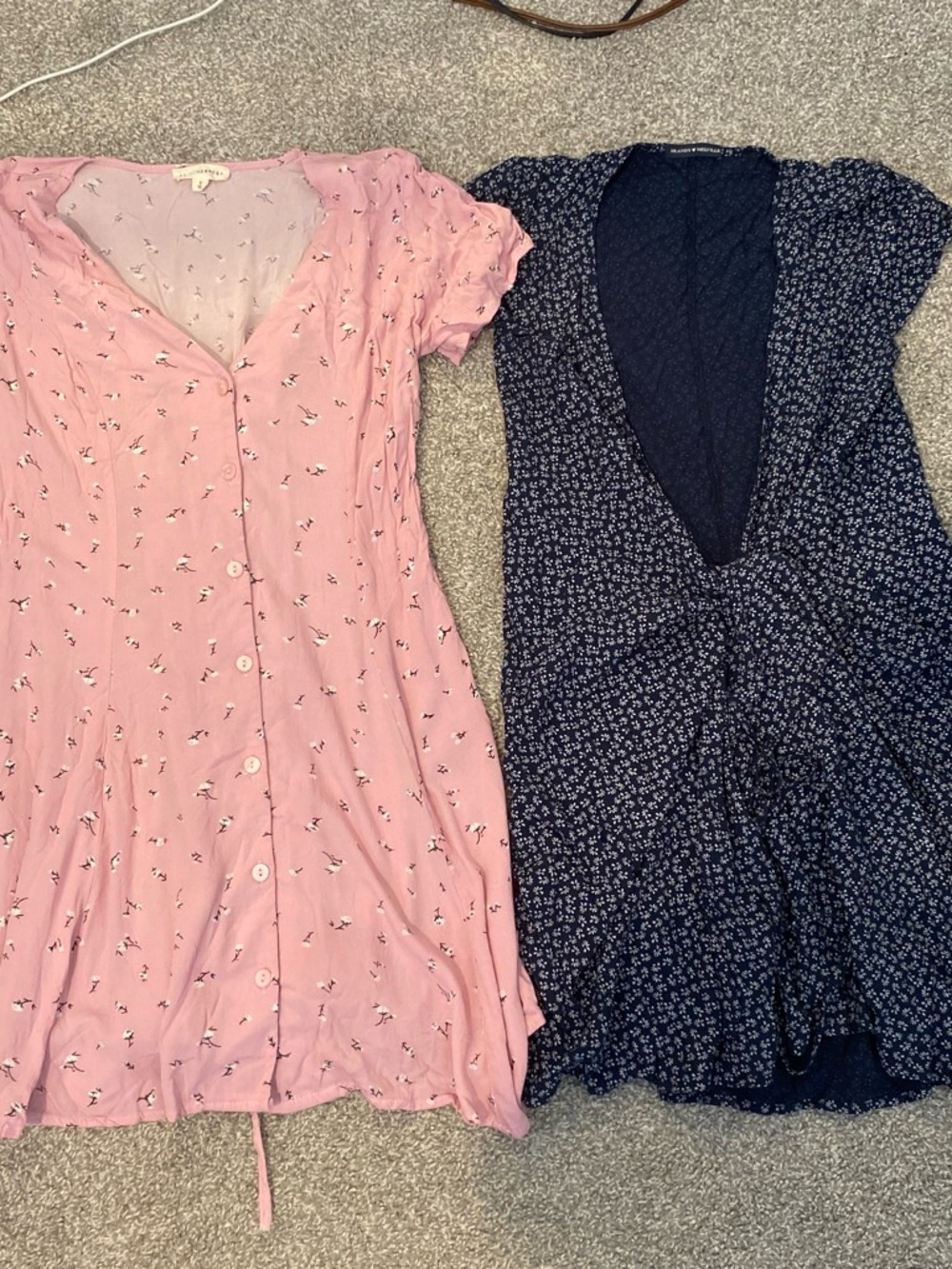 La Hearts Pink Floral V-Neck Dress